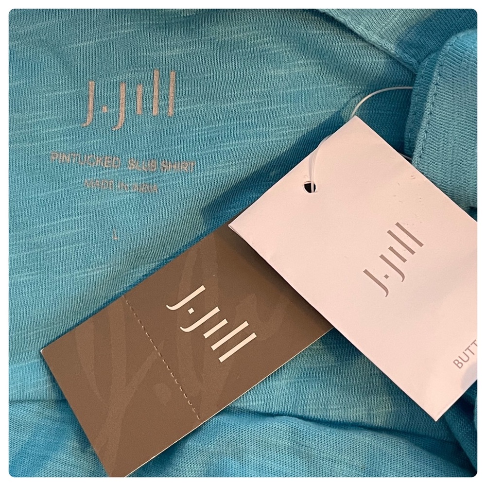 J. Jill Ling Sleeve 100% Cotton Button Down Top - Picture 5 of 7